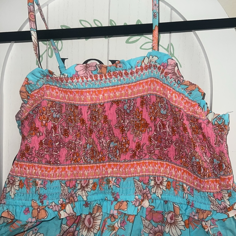 Cupshe Floral Maxi Dress in Pink and Blue sm - Picture 5 of 7